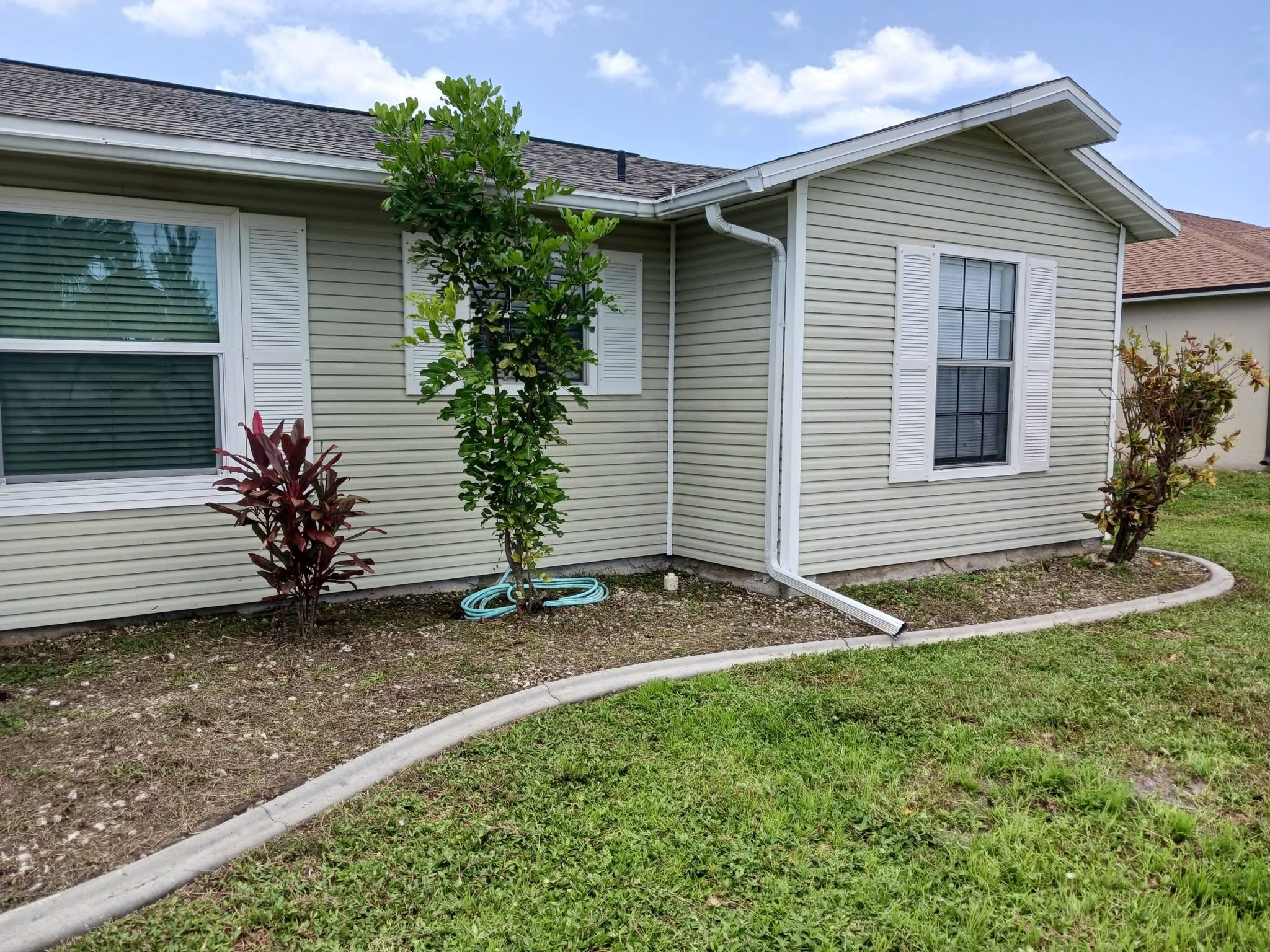 House exterior after vine cleanup